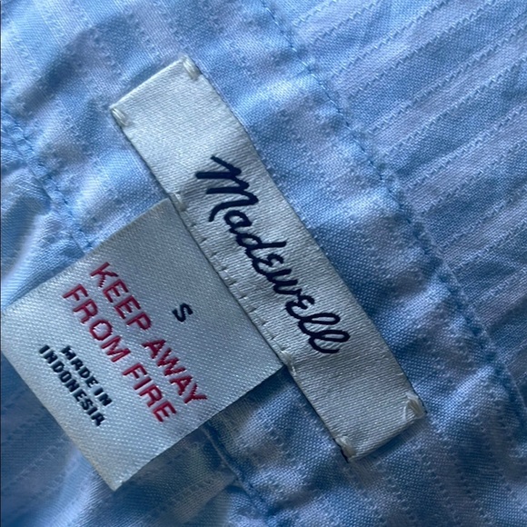 Madewell Sky Blue Textured Blouse - Picture 2 of 3